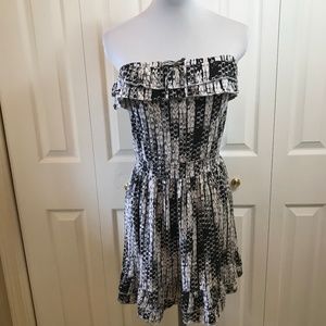 OP Strapless Dress/Cover Up Flounce Top Ruffle Bot